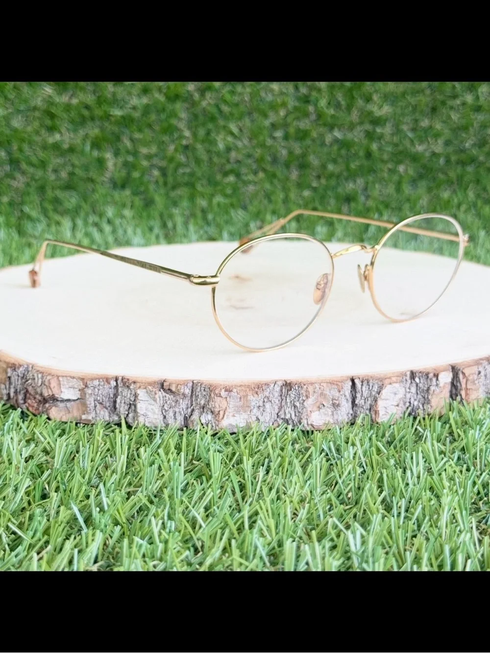 AHLEM Monge Eyeglasses Frame Champagne Gold 22k Electroplated Handmade France
